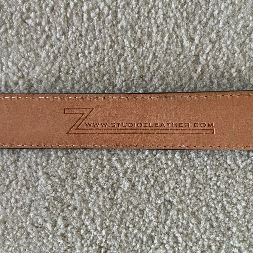 Studio Z leather belt, genuine leather, handcrafted!, see pictures , New 45 long